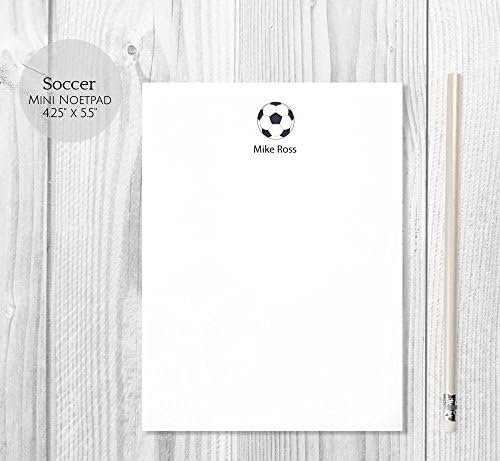 Soccer Notepad, Personalized Notepad for Soccer Coach or Soccer Player, Sports Notepads