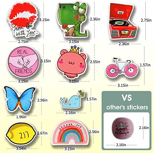 200 PCS Random Stickers Pack (50-500Pcs/Pack), Colorful Waterproof Stickers for Flask, Laptop, Phone, Water Bottle, Cute Aesthetic Vinyl Stickers