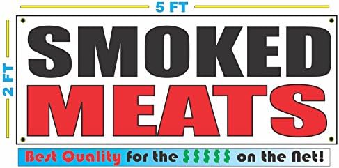 SMOKED MEATS BBQ Banner Sign