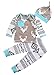 Newborn Baby Girls Boy Deer Long Sleeve Tops T-Shirt Pants Hat 3pcs Outfits Set (6-12 Months, Deer)