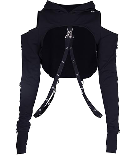 Amazon.com: win2win Goth Crop Top Hoodies For Women Hoodie