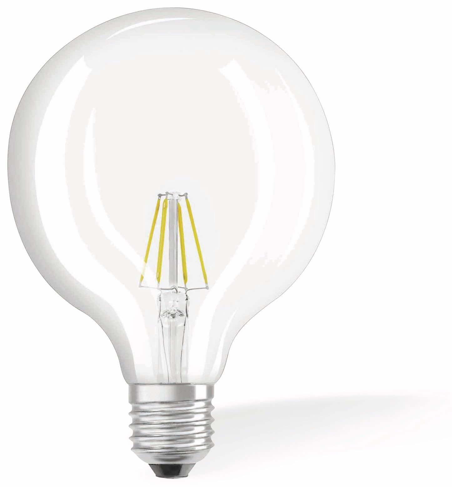 OSRAM LED Retrofit Classic Globe/LED lamp, Classic Ball Shape, Retro Design, in Filament Style, with Screw Base: E27, 4 W, 220…240 V, 40 W Replacement, Clear, Warm White, 2700 K, 1pack