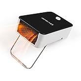 Portable Space Heater YUHICIDI Mini Electric Fan Heaters Safety Energy-Saving Air Warmer for Room Office Desktop (Black)