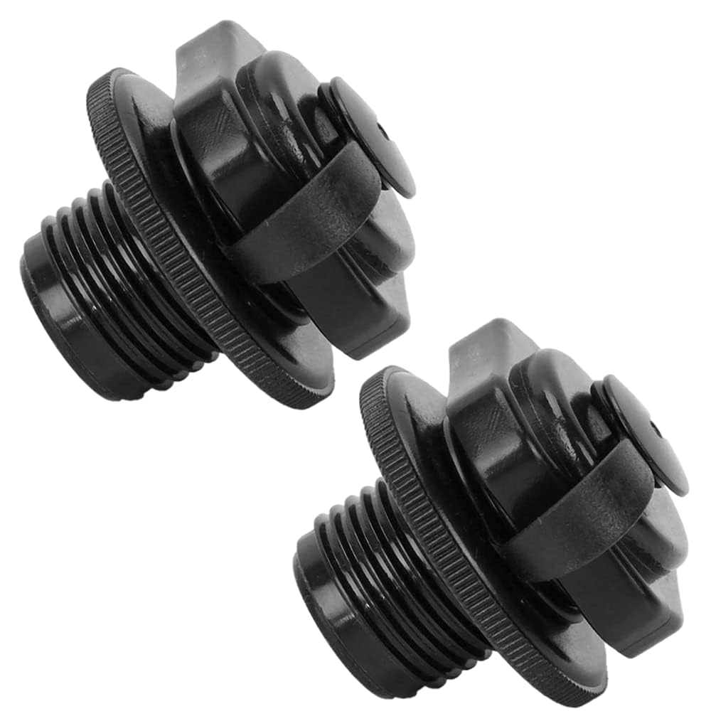 QINBINENG 2 Pcs Inflatable Dinghy Air Valve Inflatable Boat Spiral Air Plugs One Way Inflation Replacement Screw Boston Valve for Rubber Dinghy Raft Kayak Pool Boat Airbeds (22mm)