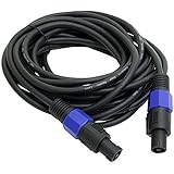 Pyle-Pro PPSS30 30' Foot Professional Speaker Cable Male Compatible With Speakon Connector  to Male Compatible With Speakon Connector