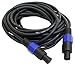 Pyle-Pro Audio Cord Connector to Male Speakon Connection 30 ft 12 Gauge Black Heavy Duty Professional Speaker Cable Wire-Delivers Sound-Pyle PPSS30, USB