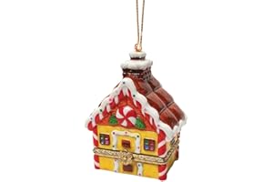 Bandwagon Christmas Decoration - Porcelain Surprise Ornament Box, Fillable Ornaments Holiday Decor - Gingerbread