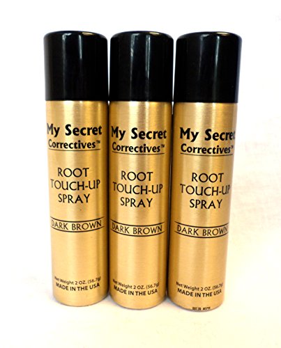 My Secret Correctives Root Touch-Up Spray - Dark Brown - 3 Cans