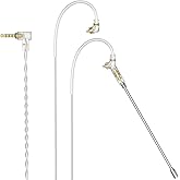 Cubilux 3.5mm MMCX Cable with Boom MIC, MMCX Replacement Cord with Microphone for SE215, SE315, SE425, SE535 and More, 4 Feet