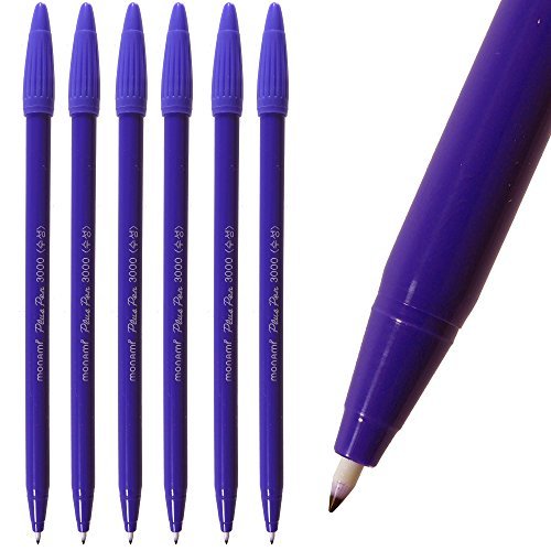 Monami plus pen 3000 fine sign pen felt tip water based ink [pack…