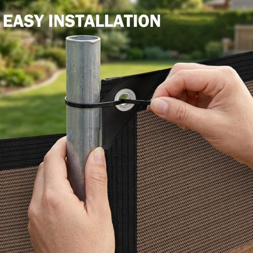 kogxscej Red de sombra con ojales, 80% de tasa de sombreado resistente a los rayos UV, transpirable, ligera y duradera, red de sombreado para invernadero, jardín, granero, exterior.