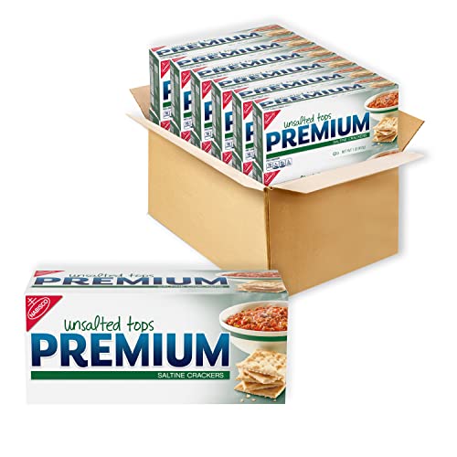 Premium Unsalted Tops Saltine Crackers, 12 16 Ounce Boxes (Pack of 12