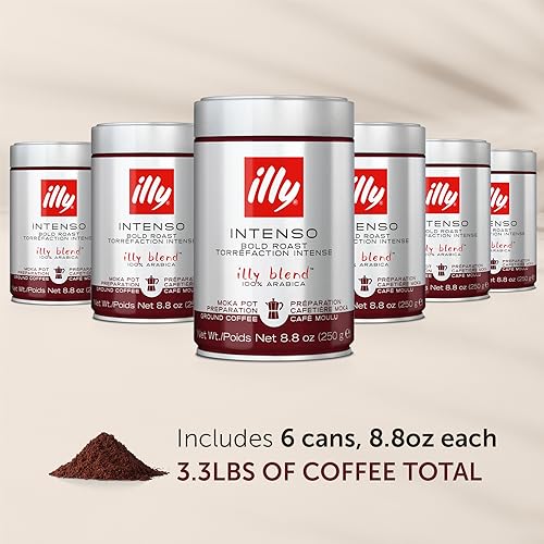 illy Ground Coffee Moka 100 Arabica Flavored Coffee Ground Rich