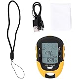 Handheld Digital GPS Navigator, Multifunction Digital Barometer, Rechargeable GPS Altimeter Barometer Compass Hygrometer Ther