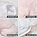 EPEIUS Baby-Girls Eyelet Frilly Lace Socks Infant Girls Princess Seamless Party Socks with Box 3-12 Months White/Beige/Pink (Pack of 3)