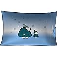 Franco Collectibles Peanuts Snoopy Puffer Coat Holiday Christmas Beauty Silky Satin Standard Pillowcase Cover 20x30 for Hair and Skin, (Officially Licensed Product)