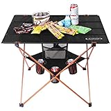 G4Free Folding Camp Table, Large Portable Camping Table with 4 Cup Holders and Carrying Bags for Indoor and Outdoor Picnic, Tailgating, BBQ, Beach, Hiking, Travel, Fishing Fishing