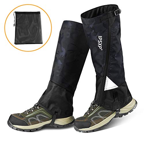 IPSXP Leg Gaiters Waterproof Snow Tear-Resistant Gaiters Zipper Design Gaiters Oxford Nylon Fabric Breathable Leg Cover, Suitable for People Outdoor Travel Hunting Camping Skiing Climbing (Medium) - Thumbnail 7