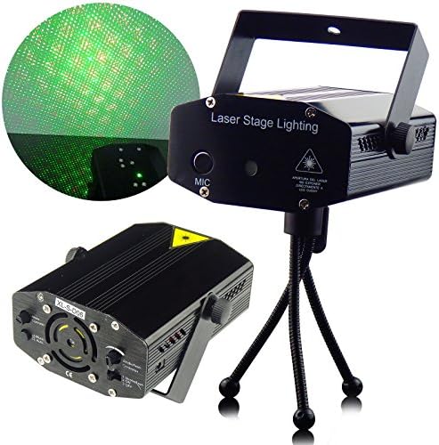 XpressBuyer New Rotating Stage lighting Projector RGB LED 3D Colourful Effect Auto Mode Stage Light for DJ Dance Home Party Disco Clubbing.