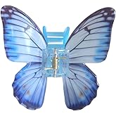 Pretty Butterfly Hair Clips,Cute Acetate Claw Clip for Women,Fashion Hair Clip,Blue