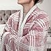 Catalonia Pink Plaid Blanket, Sherpa Throw Blanket, Buffalo Holiday Throws for Couch Sofa Cabin Decro, Christmas Valentine's Day Gift