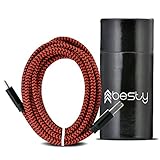 USB 3.0 type C Cable, 6.6Ft/2M Nylon Braided USB 3.1 USB-C to USB 3.0 Type A Male Data & Charging Cord for Samsung Galaxy Note 7, Nexus 5X / 6P, OnePlus 3 (Black/Red) *LIMITED TIME SPECIAL SALES*
