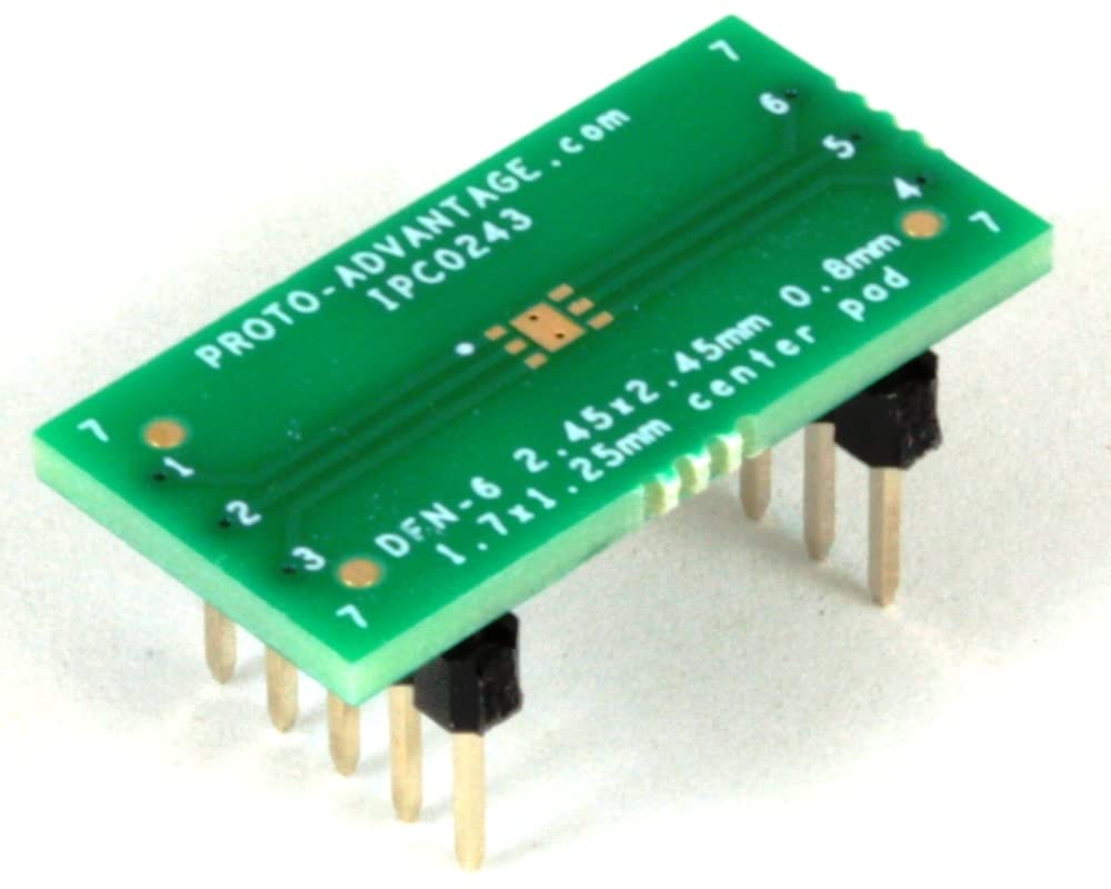Photo 1 of (Qty 2) Proto-Advantage IPC0243 DFN-6 to DIP-10 SMT Adapter (0.8 mm Pitch, 2.45 x 2.45 mm Body)