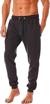 Iron Mountain Mens Joggers Fleece Lightweight Drawstring Waist Charcoal Marl M
