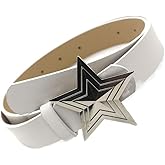 Leadigol PU Leather Belt Star Buckle Belt Adjustable Waistband Retro Y2k Waist Strap Waistband Accessories Width Waist Belt
