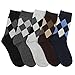 Ordenado 5 Pairs Men Dress Socks Cotton Argyle Assorted Colors Socks For Business Casual