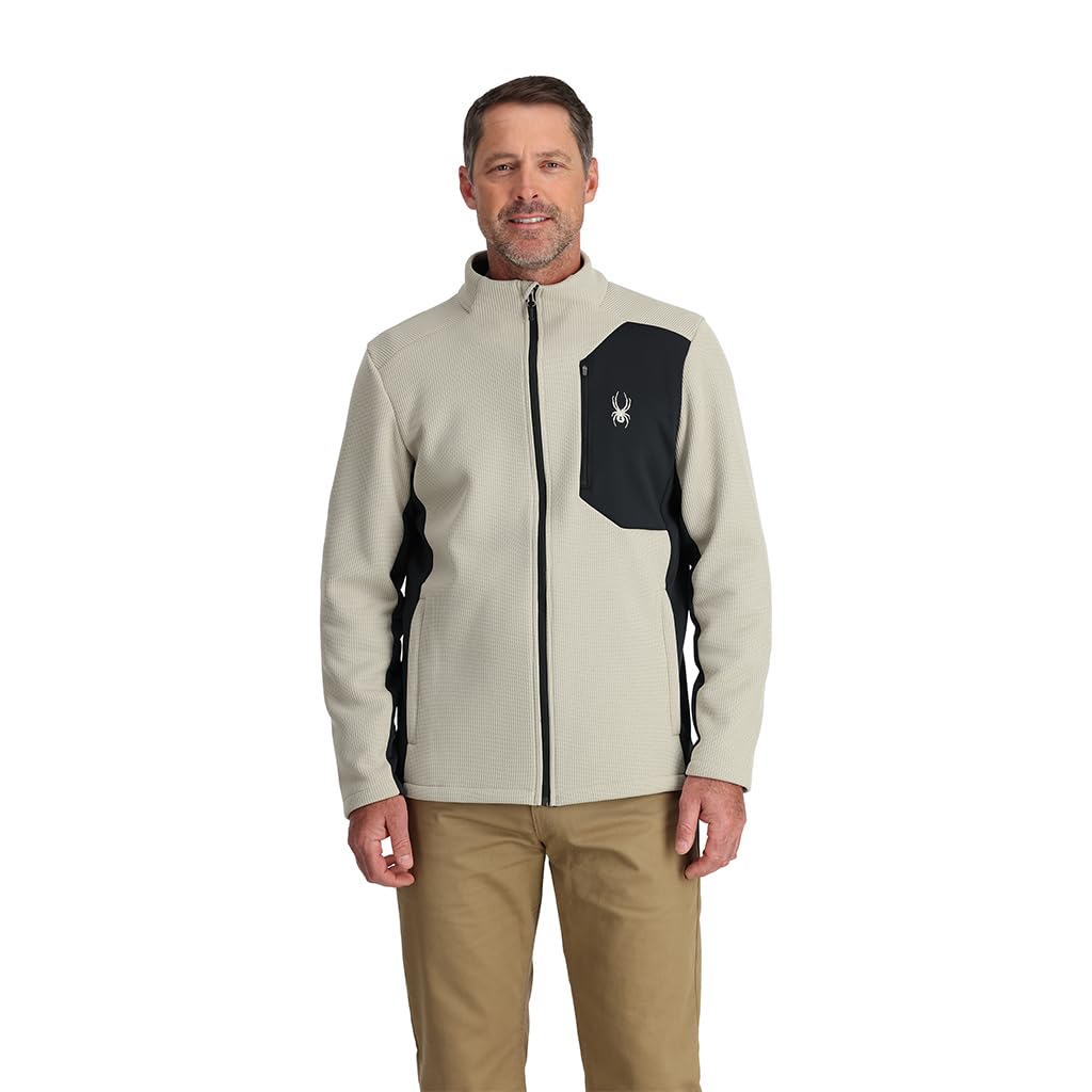 Spyder Mens Bandit Hybrid Full Zip Jacket, Sandstorm, M Image