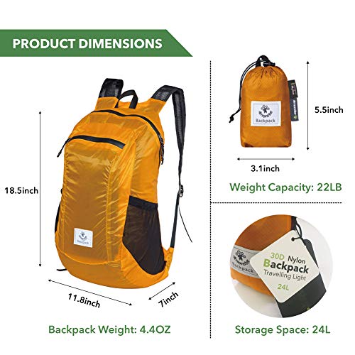 4monster durable packable backpack