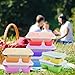 Dalebox Collapsible Lunchbox - Airtight Expandable Silicone 3 Compartments Large Bento Box Kit-BPA Free, Safe in Microwave, Dishwasher & Freezer (1 Pack) (Blue)