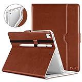 DTTO iPad 9.7 Inch 5th/6th Generation 2018/2017 Case with Apple Pencil Holder, Premium Leather Folio Cover Case for Apple iPad 9.7 inch [Auto Sleep/Wake], Also Fit iPad Pro 9.7/Air 2/Air - Brown