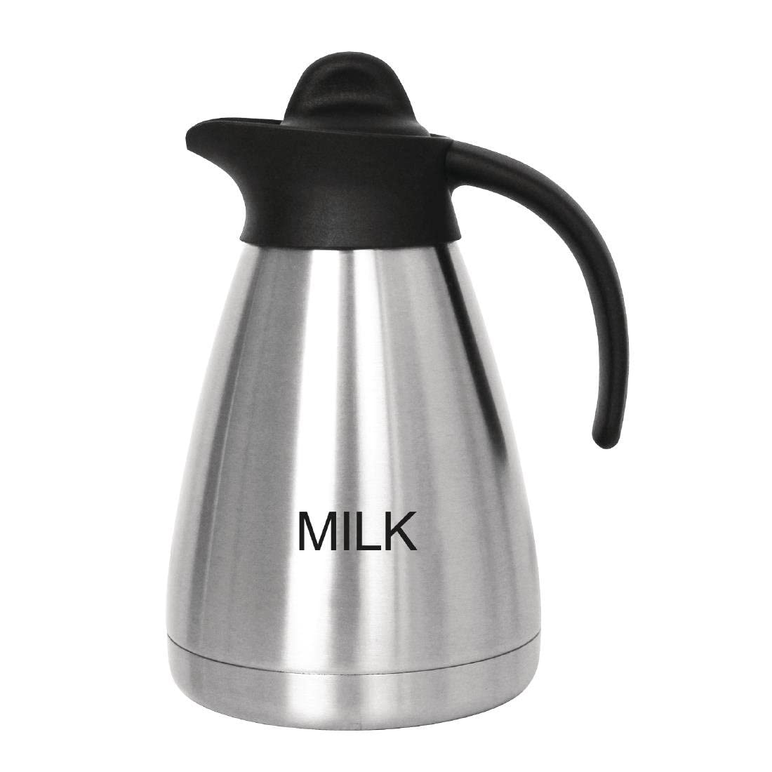 Olympia Vacuum Jug Etched Milk 1L with Screw Top Flask Restaurant