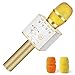 Nequare Wireless Bluetooth Karaoke Microphone 3-in-1 Portable Handheld Karaoke Mic Speaker Machine for iPhone/Android/iPad/Sony,PC and All Smartphone (Gold)