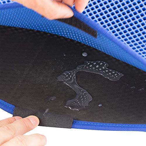 Easyology Cat Litter Mat for Large Litter Box - Patented Woven Fibers Trap 37% More - Waterproof Rubber Bottomed Litter Box Mat - Litter Trapper/Catcher Pad for Sensitive Paws