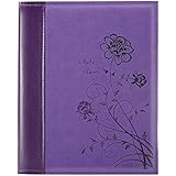 Artmag Photo Picutre Album 4x6 Photos, Extra Large Capacity Leather Cover Wedding Family Photo Albums Holds 400 Horizontal and Vertical 4x6 Photos with White Pages(Purple)