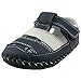 Orgrimmar Baby Boys Girls First Walkers Soft Sole Leather Baby Shoes (Size M, D White Blue)