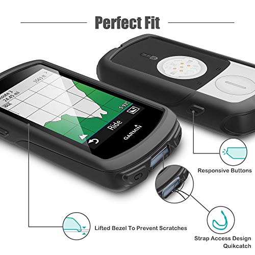 [2-Pack] TUSITA Case for Garmin Edge 1030 - Silicone Protective Cover - GPS Bike Computer Accessories - Thumbnail 3