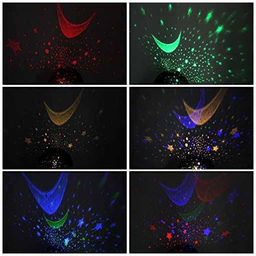 Night Light Kids Lamp, Romantic Rotating Sky Moon & Cosmos Cover Projector Night Lighting for Children Adults Bedroom, Mood/Decorative Light, Baby Nursery Light, Living Room Gift - Image 7