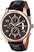 GUESS Men's U0076G4 Stainless Steel Watch with Brown Leather Band