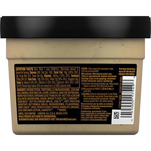 Campbell's Slow Kettle Style Soup, Portobello Mushroom & Madeira Bisque, 15.3 Ounce