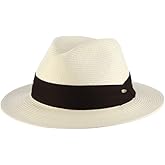Scala Men's Paper Braid Safari Hat with Black Band