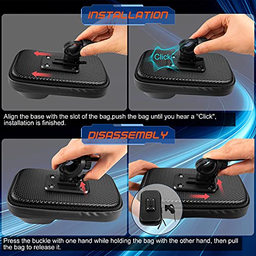 Fahrrad Handyhalterung Wasserdicht Handy Fahrradhalterung Fahrradtasche Lenker, Halterung Fahrradlenker Motorrad Handyhalter Lenkertasche Rahmentasche Berührbar Drehbar für 5.5 - 7.0 Zoll Smartphone