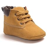 Voberry Toddler Baby Boy's Leather Sneaker Shoes Lace up Snow Boots Warm (12~18Month, Khaki)