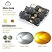 iBrightstar Extremely Bright 3030 Chipsets 1157 2057 2357 7528 BAY15D P21/5W Switchback LED Bulbs with Projector Replacement for Daytime Running Lights/DRL and Turn Signal Lights, White/Amber