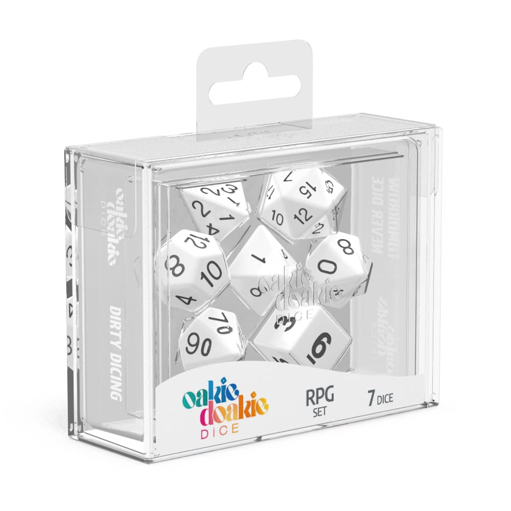 Oakie Doakie Dice RPG-Set Solid White
