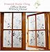 Window Decor Film Cling Privacy Frosted Flowers Sticker Glass Heat Control Stained Glass DIY Static Film Glue Free PVC Vinyl For Home Kitchen Office College Store 17.7X78.Inch