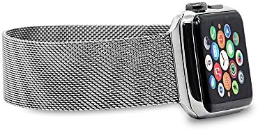 Fully Magnetic Closure Clasp Mesh Loop Milanese Stainless Steel iWatch Replacement Band for Apple Watch Series 3/2/1 Sport and Edition - 42mm Silver